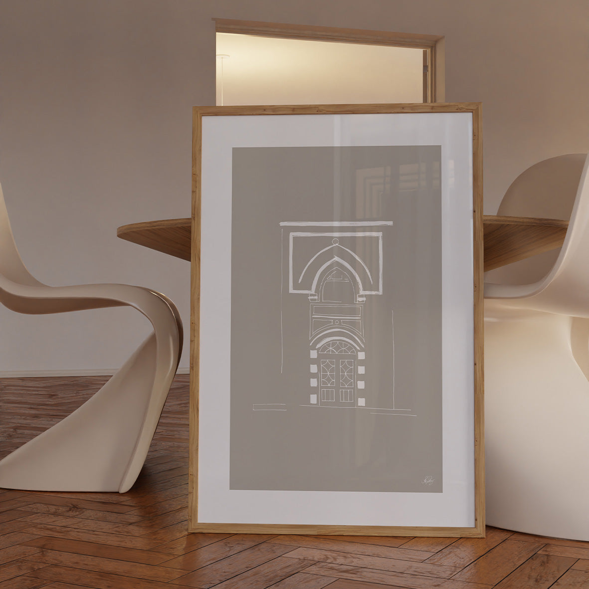 Stora moskén i Aleppo #1 | Taupe | Syrien