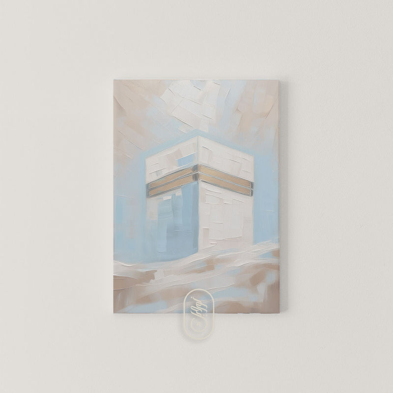 CANVAS | Modern Beige & Blue Abstract | Kaaba #1