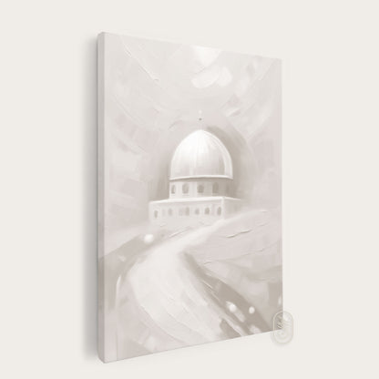 CANVAS | Modern Beige Abstract | Dome of the Rock #1