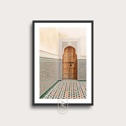 Colorful Islamic poster showcasing cultural richness and heritage in Morocco