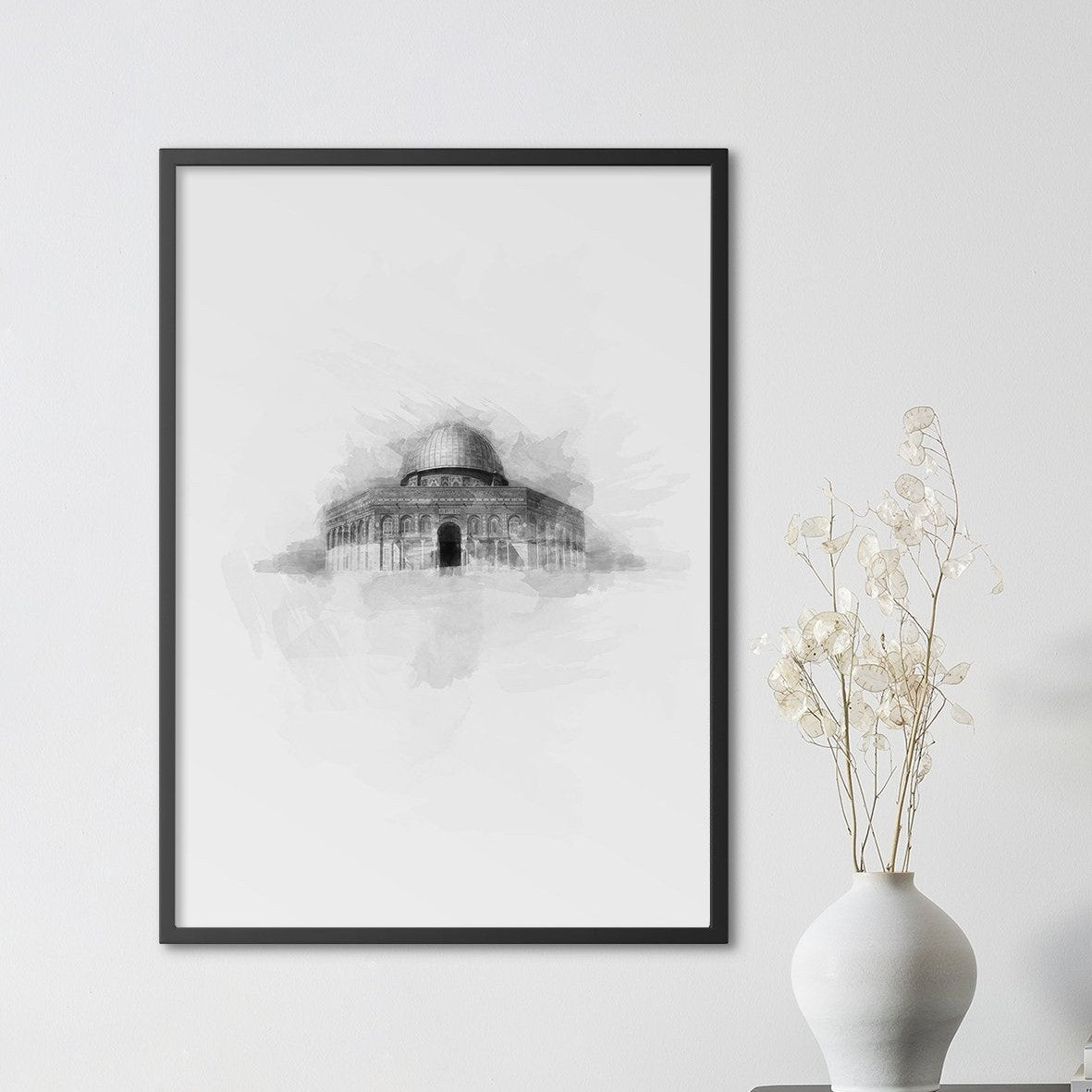 The Dome of the Rock, Black and White - Doenvang