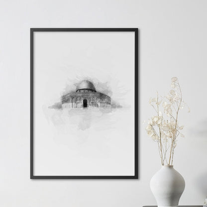 The Dome of the Rock, Black and White - Doenvang