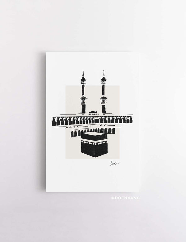 CANVAS | Handgjord Kaaba Ink ritning