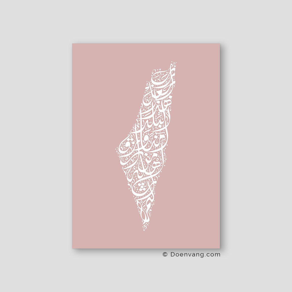 Calligraphy Palestine, Pink / White