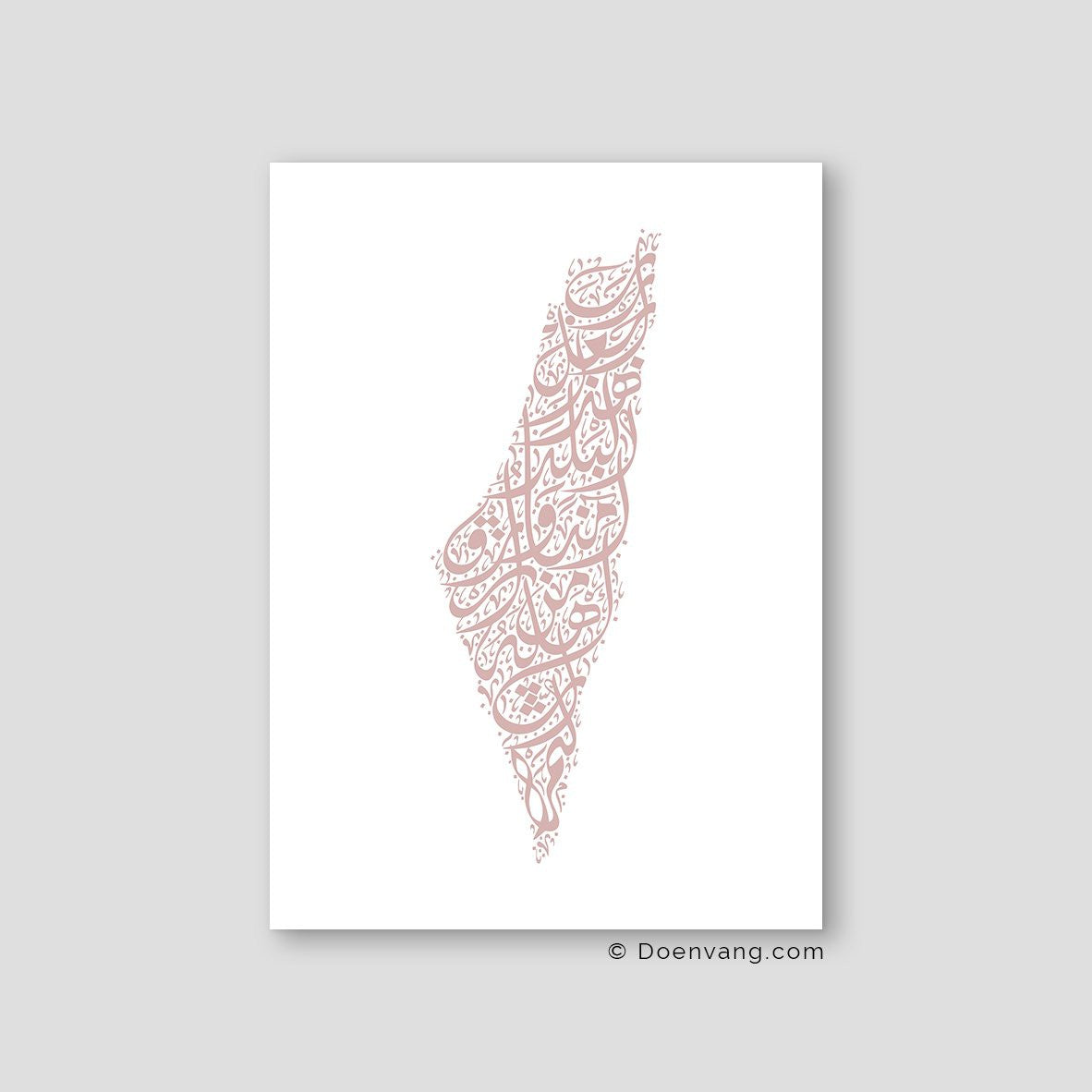 Kalligrafi Palestina, Vit / Rosa