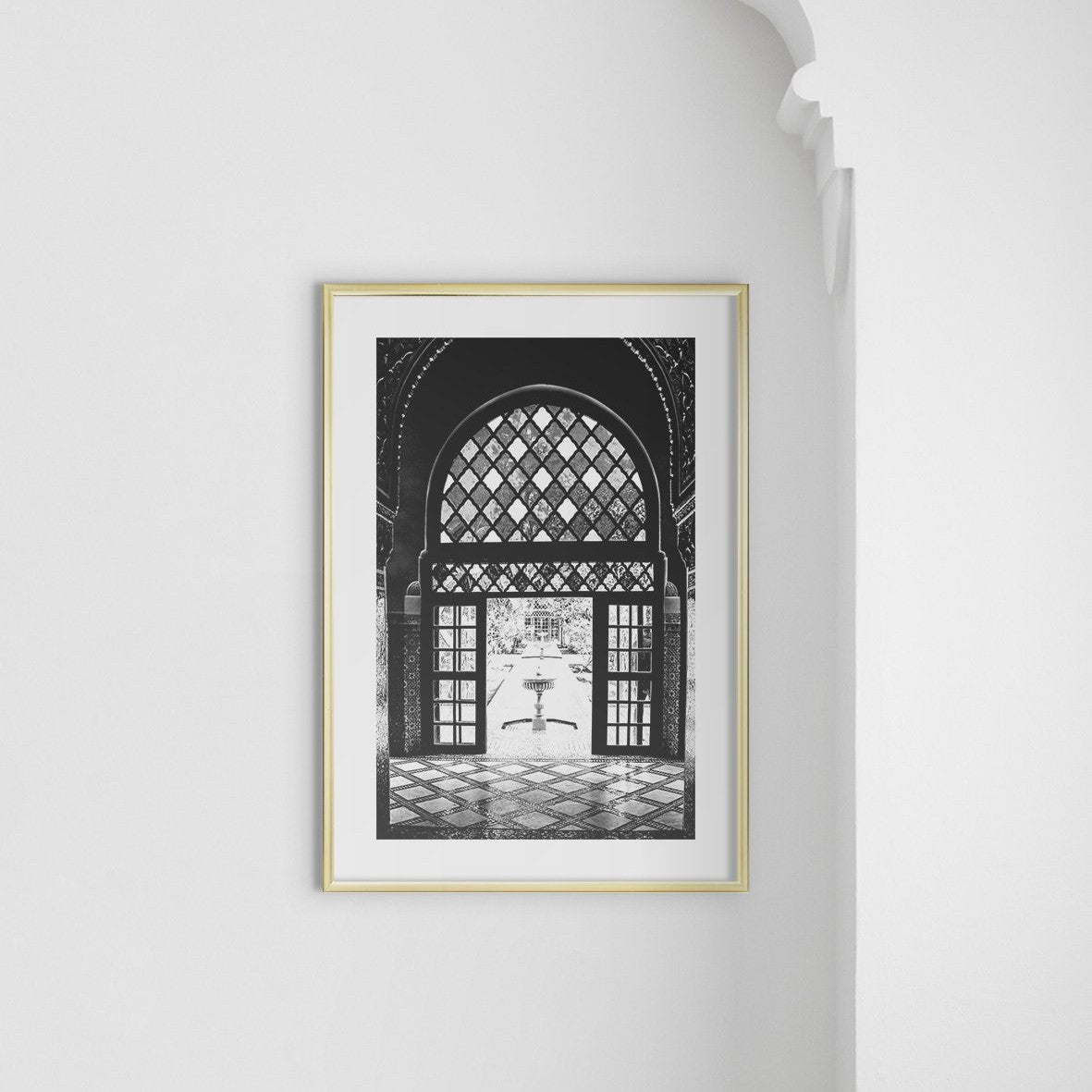 Marrakesh Castle Room, Black and White - Doenvang